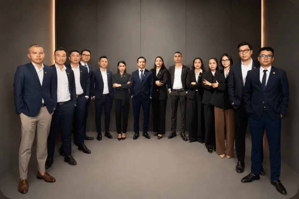 Đội ngũ Global Homes cùng nhau trong trang phục công sở